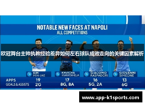 欧冠舞台主帅执教经验差异如何左右球队成败走向的关键因素解析 欧冠舞台主帅执教经验差异如何左右球队成败走向的关键因素解析